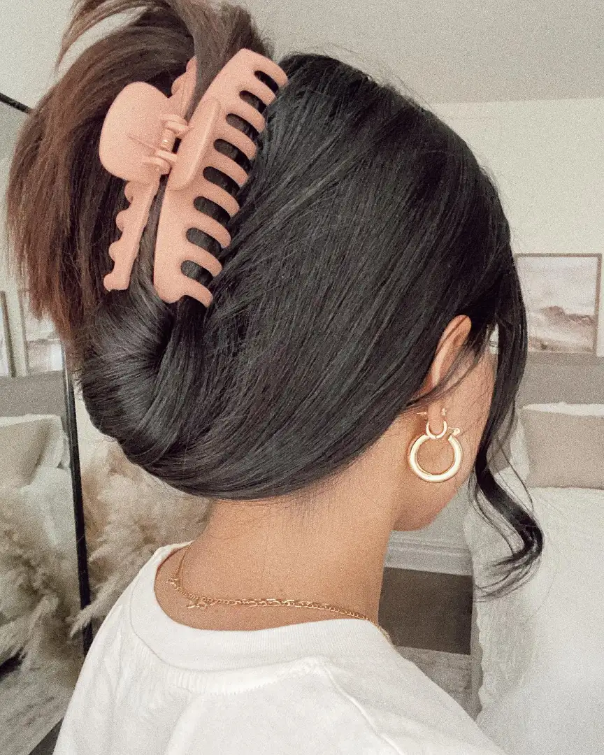 Claw Clip Updo with Twisted Base