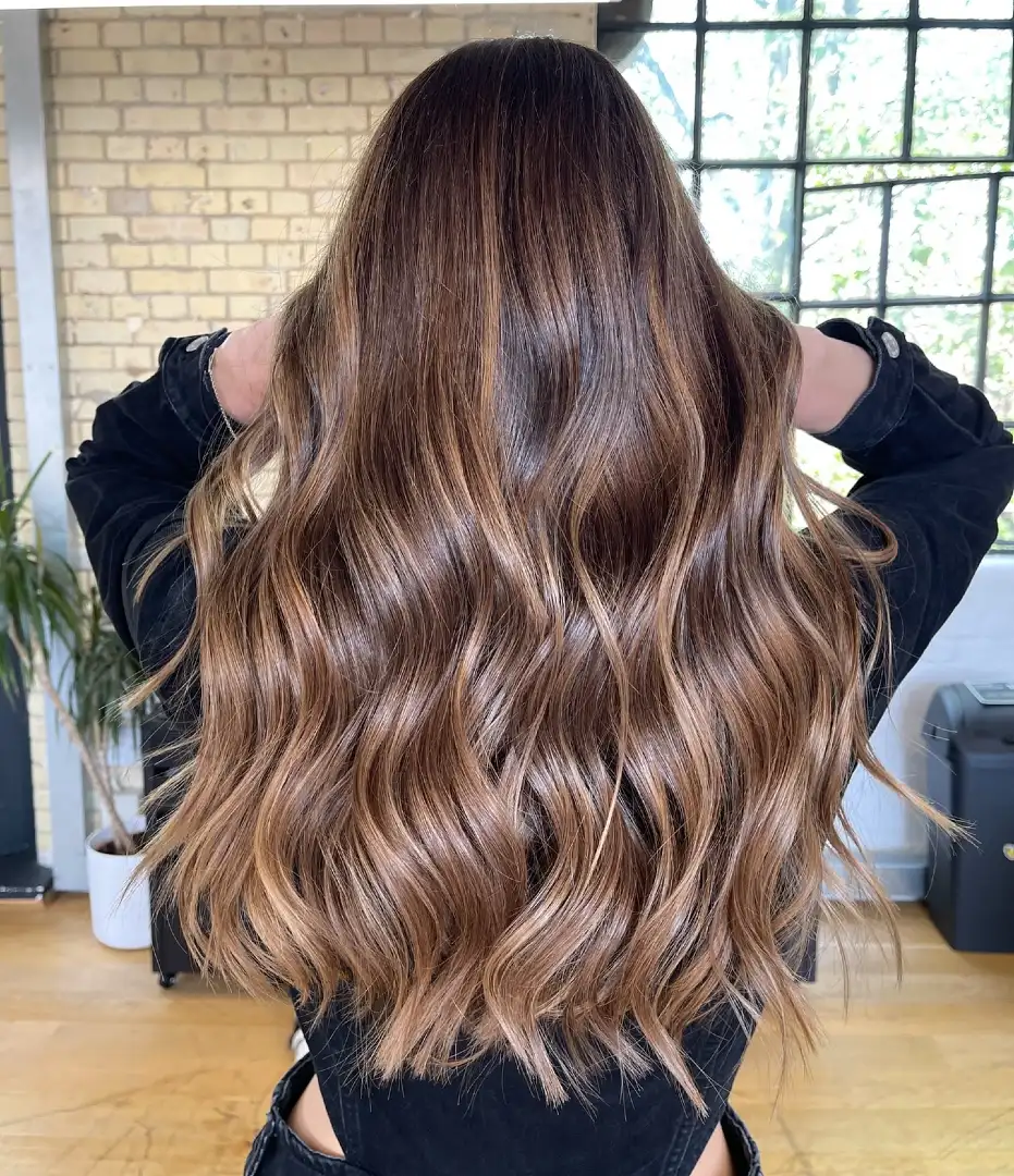 Dark Brown Hair With Natural Brunette Balayage