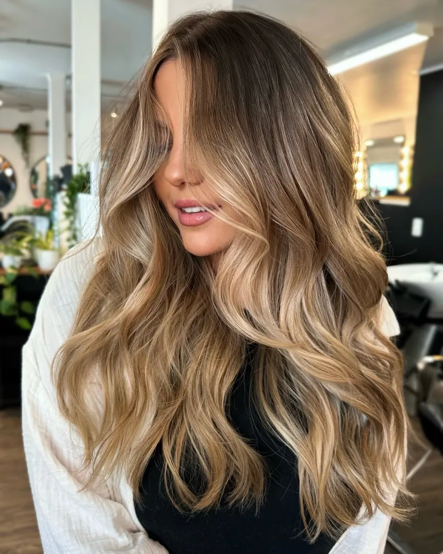 Dark Brown Hair With Sandy Blonde Balayage
