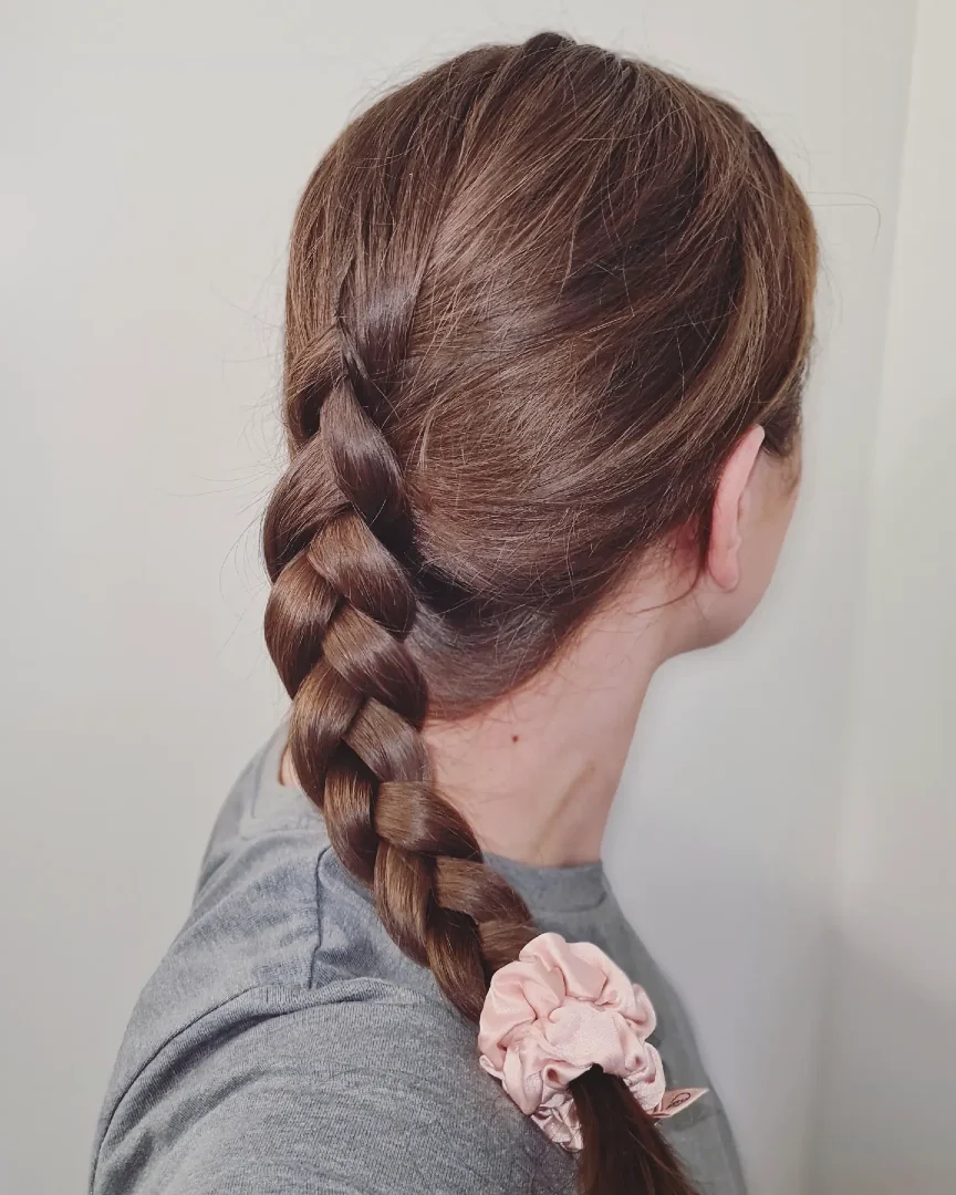Dutch Braid with Scrunchie