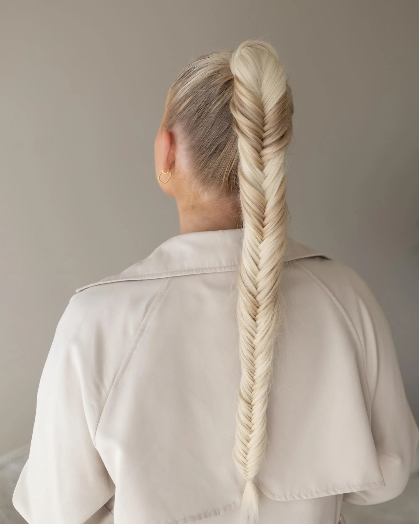 High Ponytail Fishtail Braid