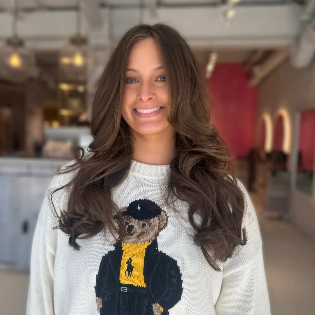 Medium Brown Long Layers with Natural Soft Curls
