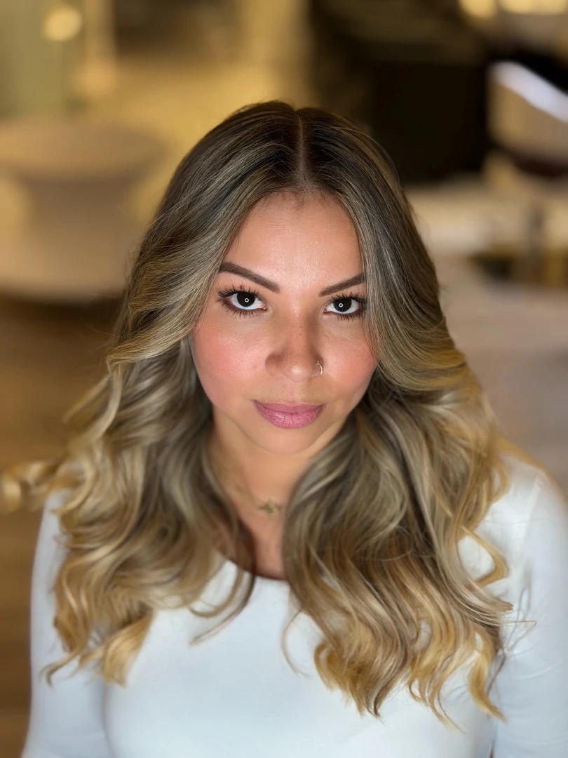 Olive Ash Balayage with Warm Blonde Ends