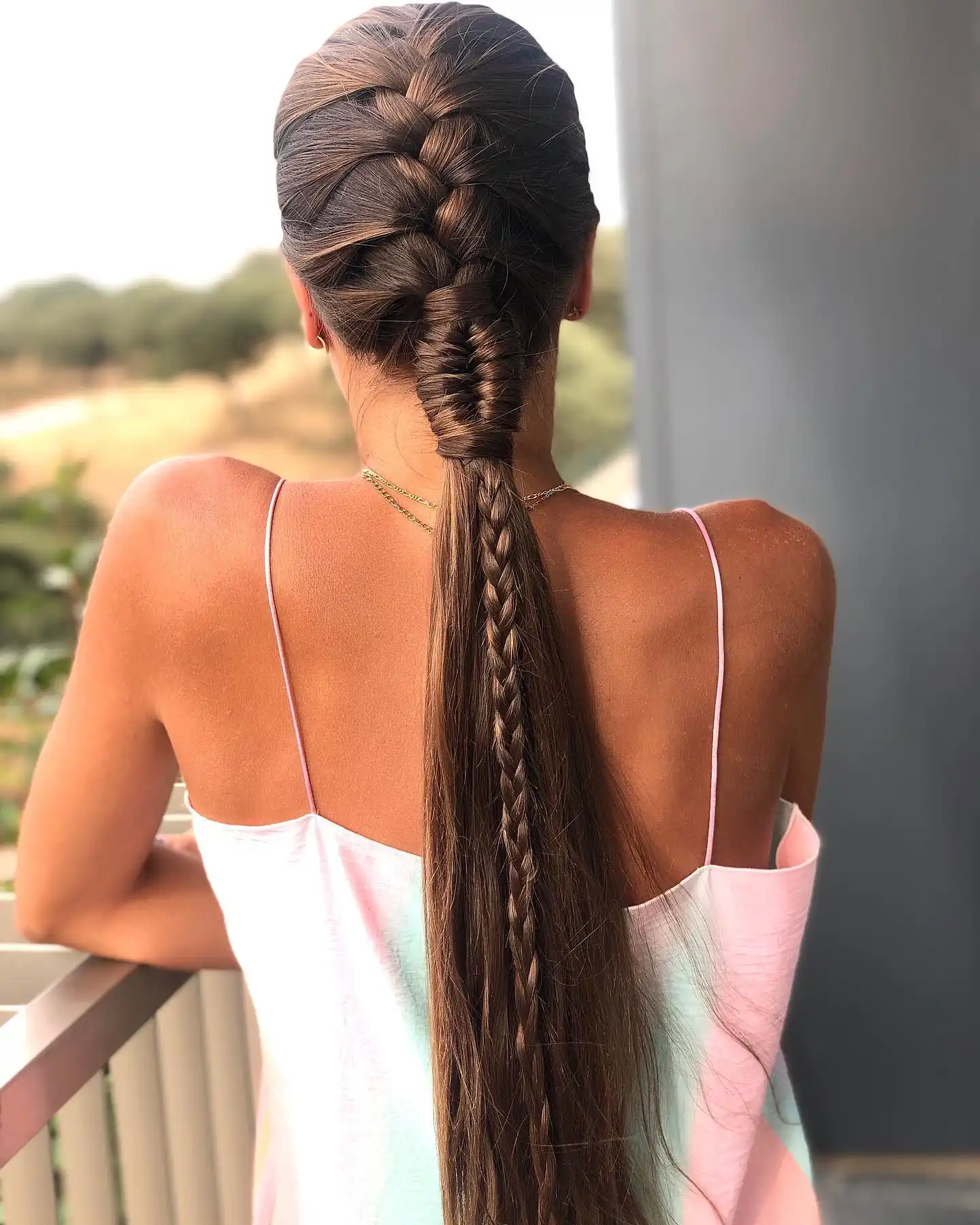 Pull Through Braid into Sleek Low Ponytail