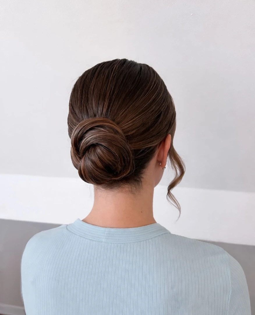 Sleek Low Chignon Bun