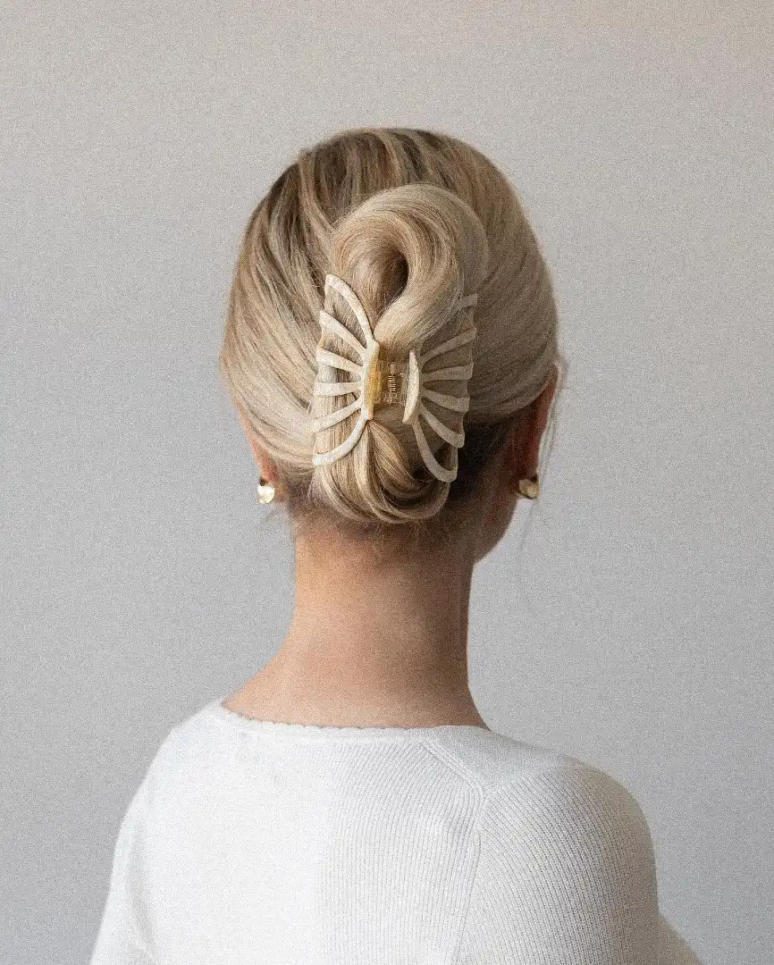 Twisted Updo with Decorative Claw Clip